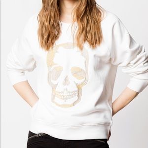 Upper Skull Glitter SweatShirt